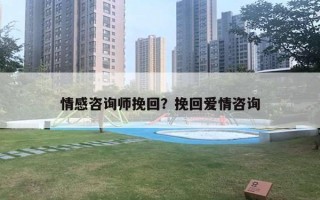 情感咨詢師挽回？挽回愛情咨詢