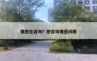 情感在咨詢？想咨詢情感問題