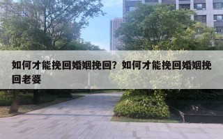 如何才能挽回婚姻挽回？如何才能挽回婚姻挽回老婆