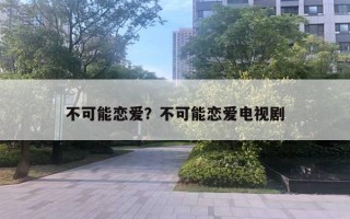 不可能戀愛？不可能戀愛電視劇