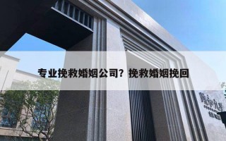 專業(yè)挽救婚姻公司？挽救婚姻挽回