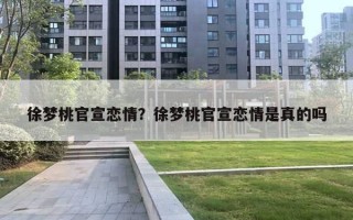 徐夢(mèng)桃官宣戀情？徐夢(mèng)桃官宣戀情是真的嗎