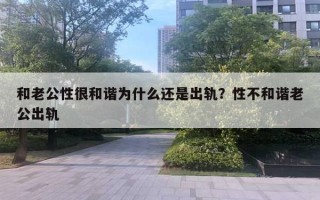 和老公性很和諧為什么還是出軌？性不和諧老公出軌